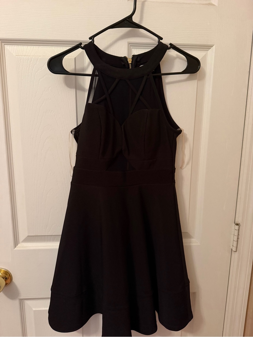 Honey and Rosie Black Sleeveless Fit-and-Flare Mini Dress